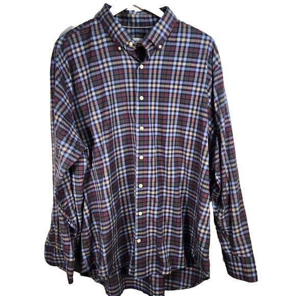 Mens Peter Millar Button Front Plaid Shirt XXL - Picture 1 of 7
